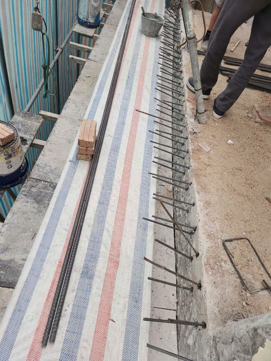 thi công khoan cấy thép sàn